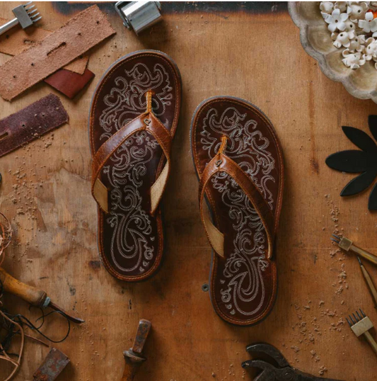 Harbor Wave Leather Sandals